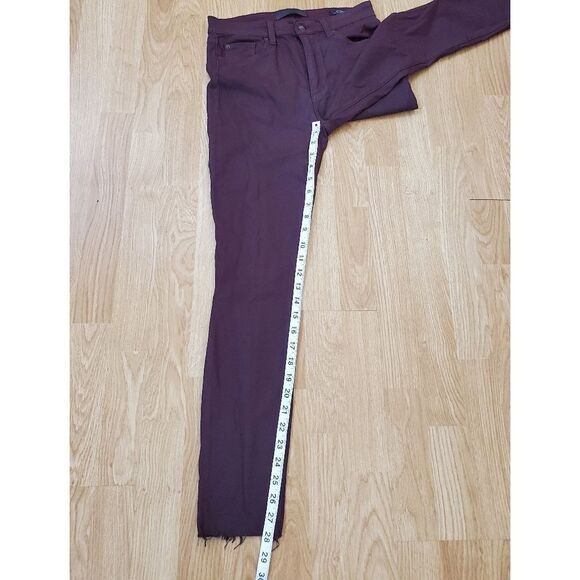 Joe's "The Charlie" Coated Ankle Skinny Jeans - size 28 in Merlot - Picture 10 of 13